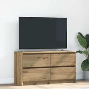 Tv-meubel 100x35x54 cm bewerkt hout eikenkleurig