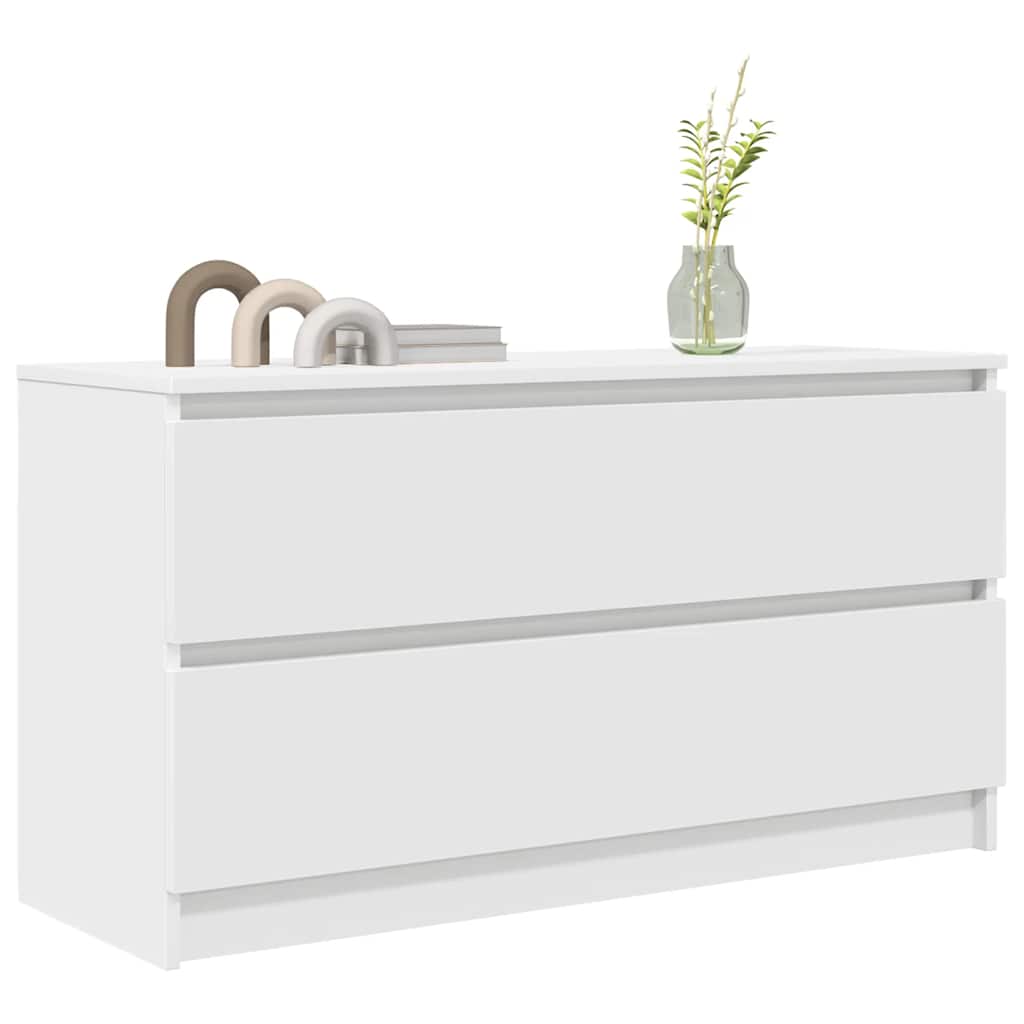Tv-meubel 100x35x54 cm bewerkt hout wit