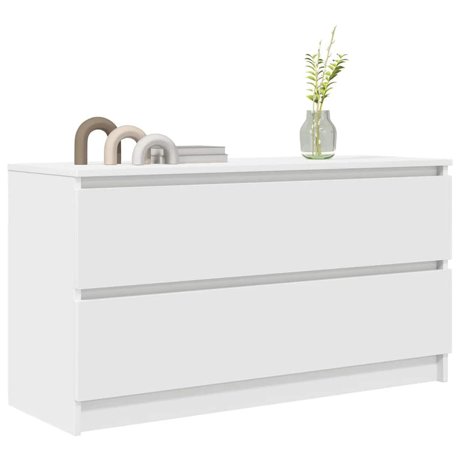 Tv-meubel 100x35x54 cm bewerkt hout wit