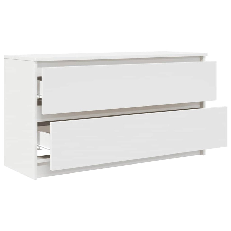 Tv-meubel 100x35x54 cm bewerkt hout wit