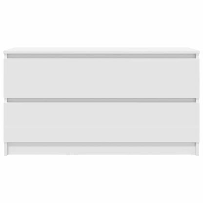 Tv-meubel 100x35x54 cm bewerkt hout wit