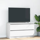 TV cabinet 100x35x54 cm engineered wood white