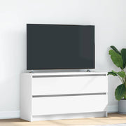Tv-meubel 100x35x54 cm bewerkt hout wit