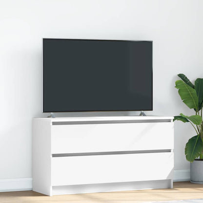 Tv-meubel 100x35x54 cm bewerkt hout wit