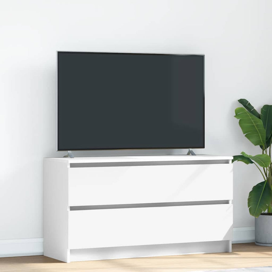 Tv-meubel 100x35x54 cm bewerkt hout wit