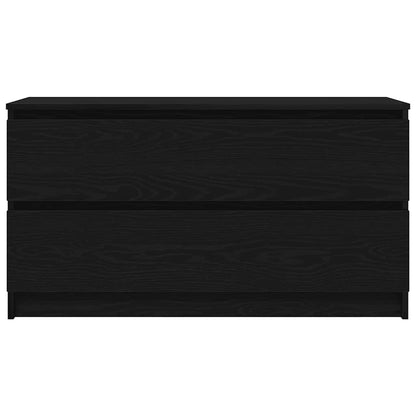 Tv-meubel 100x35x54 cm bewerkt hout zwart