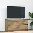 Tv-meubel 100x35x54 cm bewerkt hout eikenkleurig