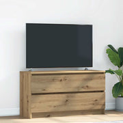 Tv-meubel 100x35x54 cm bewerkt hout eikenkleurig