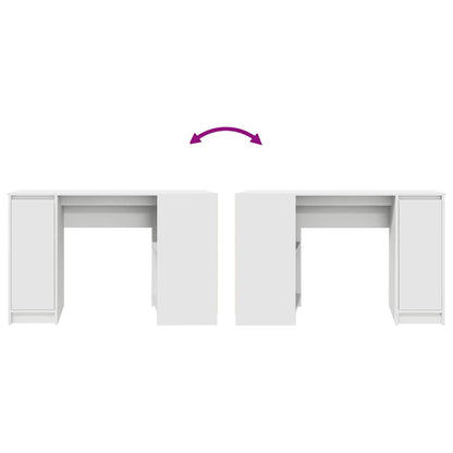 Bureau 120x42x76 cm spaanplaat wit