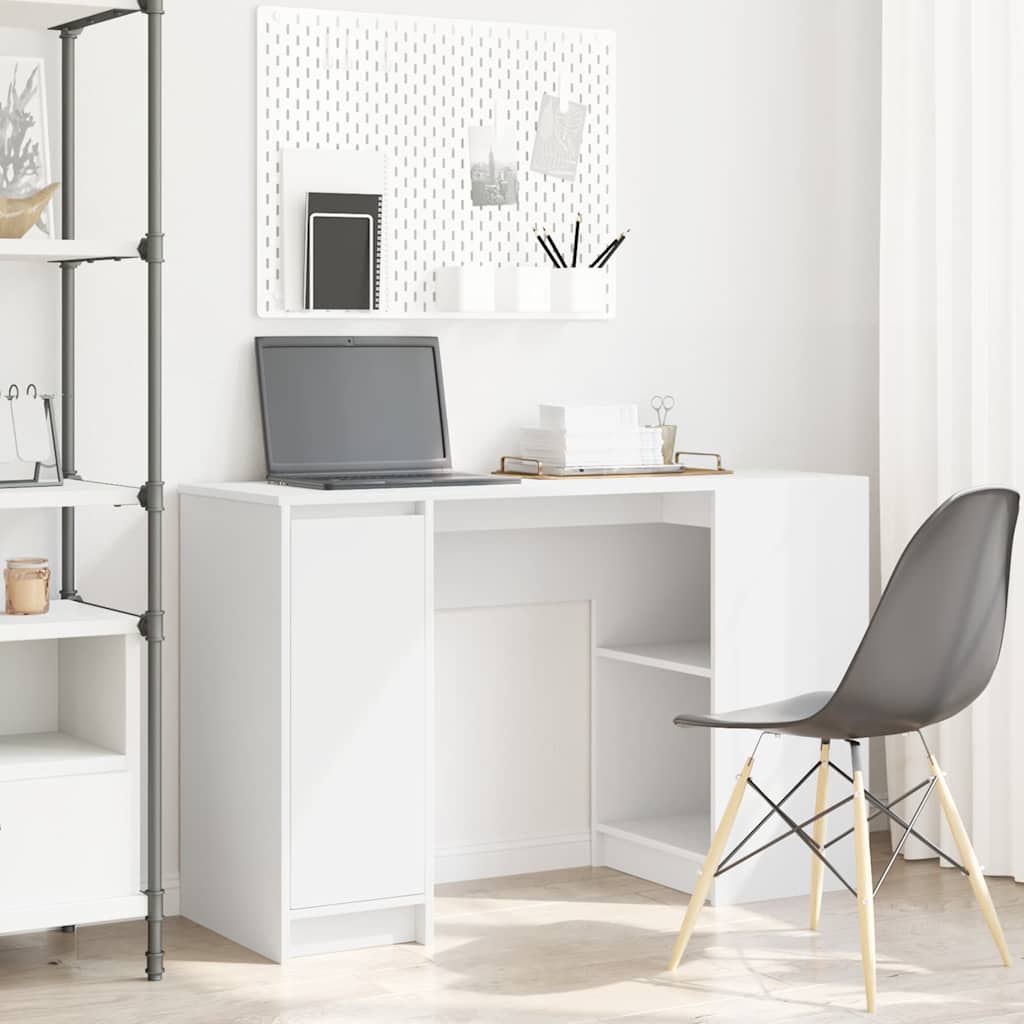 Bureau 120x42x76 cm spaanplaat wit