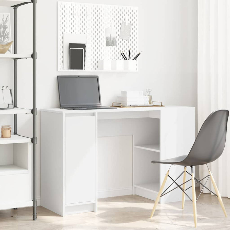 Bureau 120x42x76 cm spaanplaat wit
