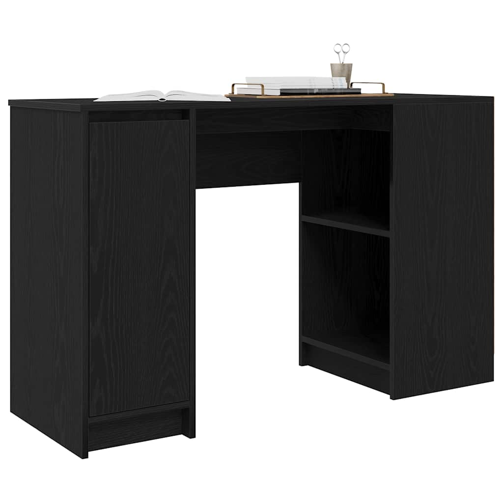Bureau 120x42x76 cm spaanplaat zwart eikenkleurig