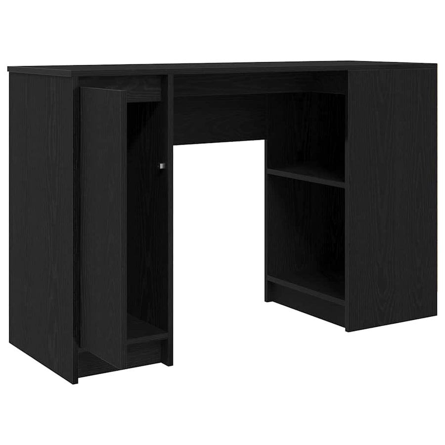 Bureau 120x42x76 cm spaanplaat zwart eikenkleurig