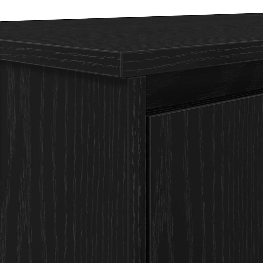 Bureau 120x42x76 cm spaanplaat zwart eikenkleurig