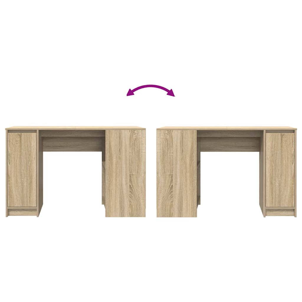 Bureau 120x42x76 cm spaanplaat sonoma eikenkleurig