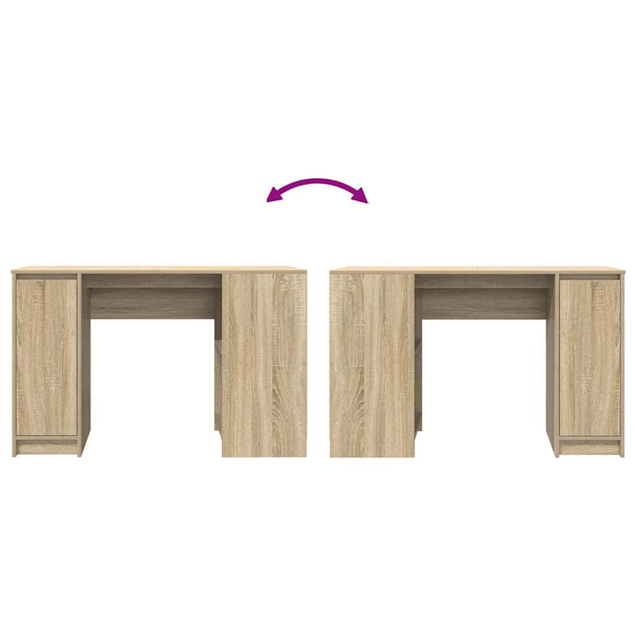 Bureau 120x42x76 cm spaanplaat sonoma eikenkleurig