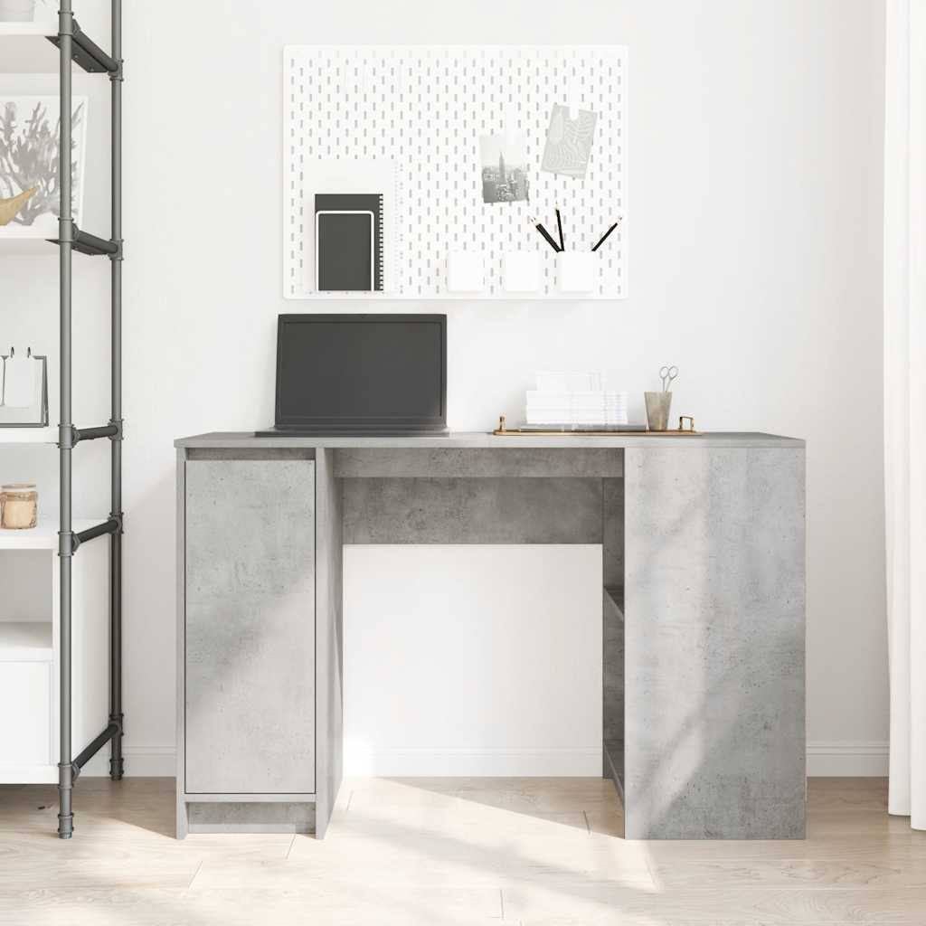 Bureau 120x42x76 cm spaanplaat betongrijs