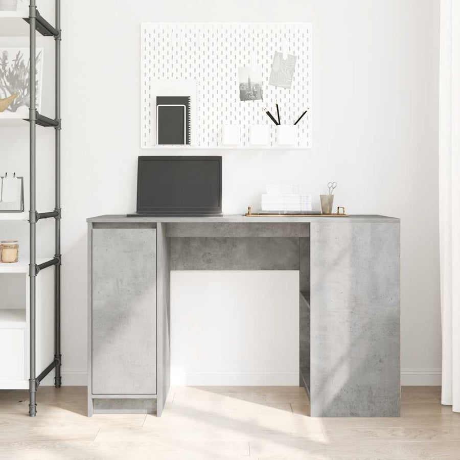 Bureau 120x42x76 cm spaanplaat betongrijs