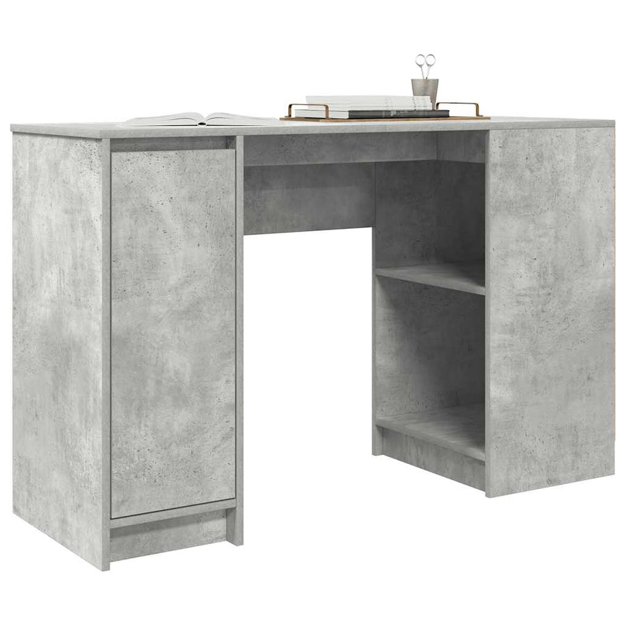 Bureau 120x42x76 cm spaanplaat betongrijs