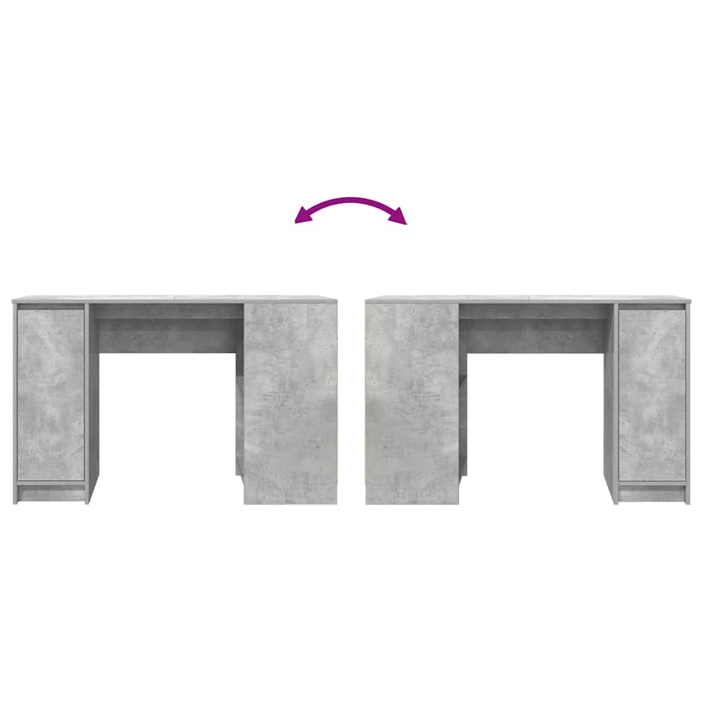 Bureau 120x42x76 cm spaanplaat betongrijs