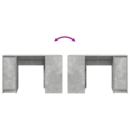 Bureau 120x42x76 cm spaanplaat betongrijs
