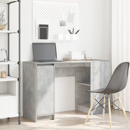 Bureau 120x42x76 cm spaanplaat betongrijs