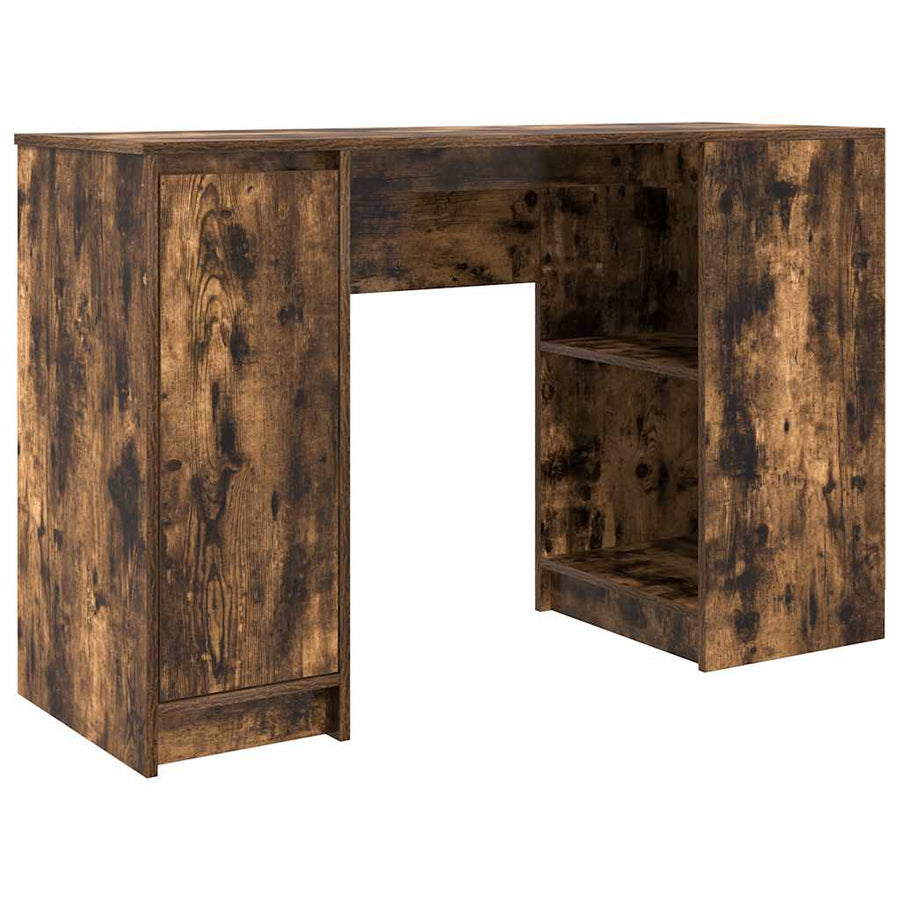 Bureau 120x42x76 cm spaanplaat gerookt eikenkleurig