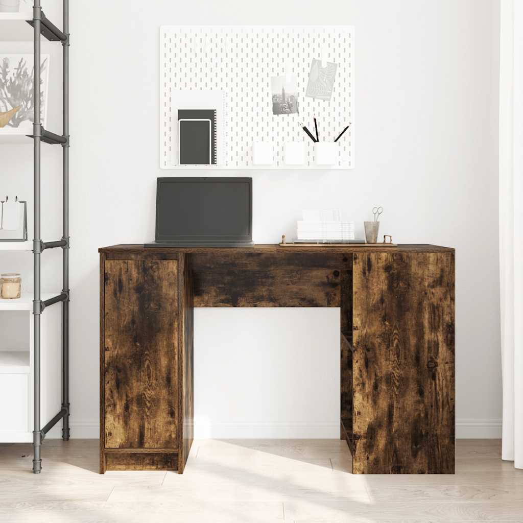 Bureau 120x42x76 cm spaanplaat gerookt eikenkleurig