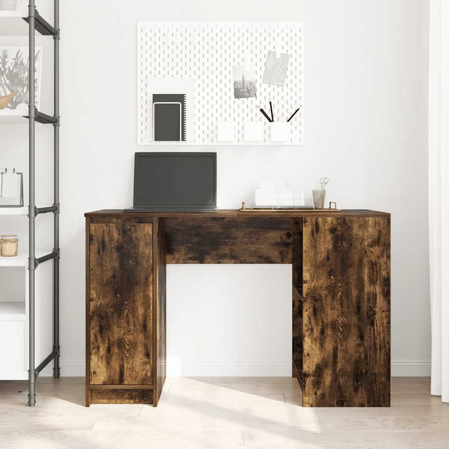Bureau 120x42x76 cm spaanplaat gerookt eikenkleurig