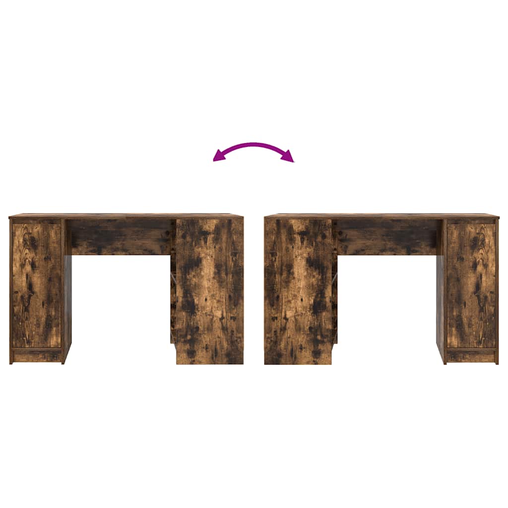 Bureau 120x42x76 cm spaanplaat gerookt eikenkleurig
