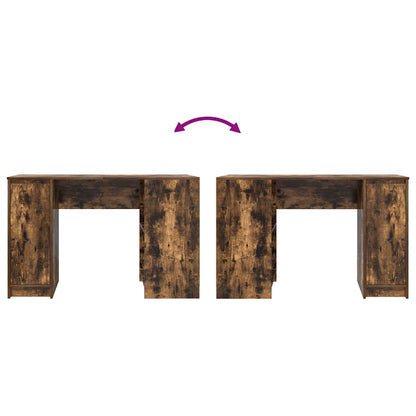 Bureau 120x42x76 cm spaanplaat gerookt eikenkleurig