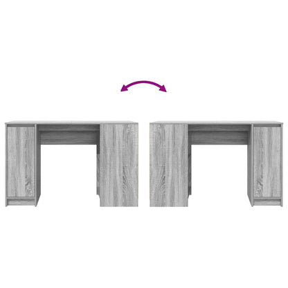 Bureau 120x42x76 cm spaanplaat grijs sonoma