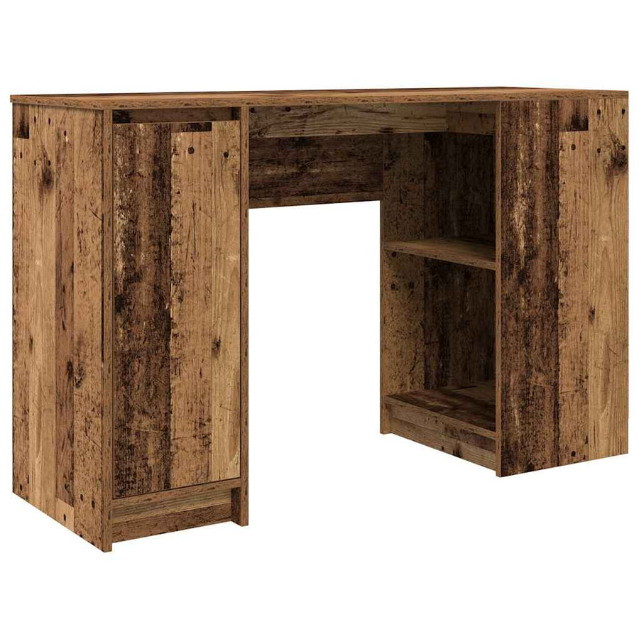 Bureau 120x42x76 cm spaanplaat oud hout