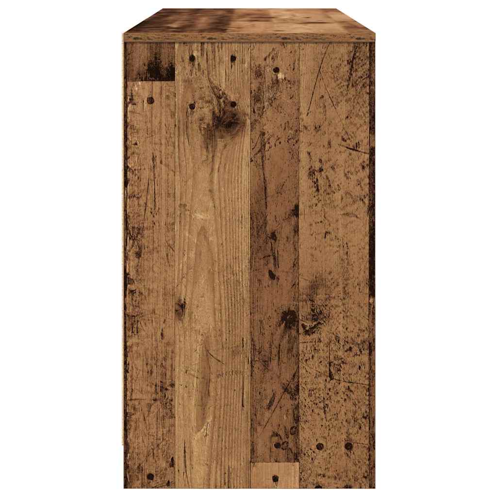 Bureau 120x42x76 cm spaanplaat oud hout