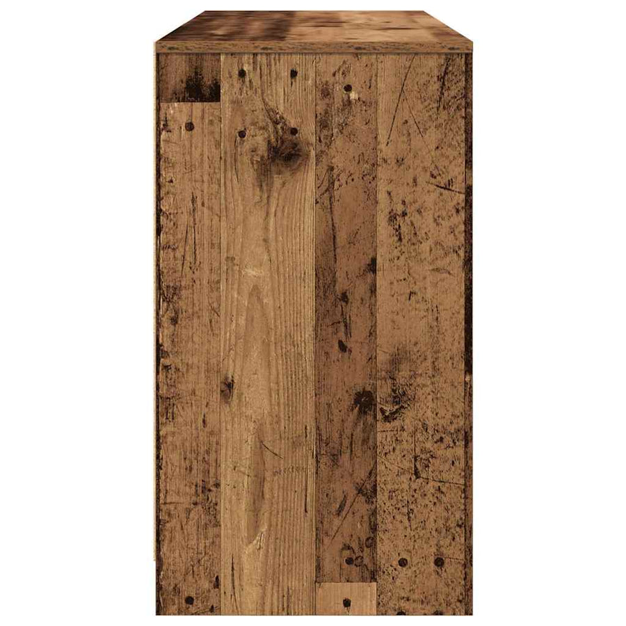 Bureau 120x42x76 cm spaanplaat oud hout