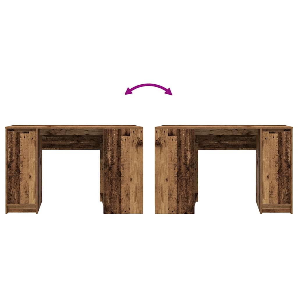 Bureau 120x42x76 cm spaanplaat oud hout