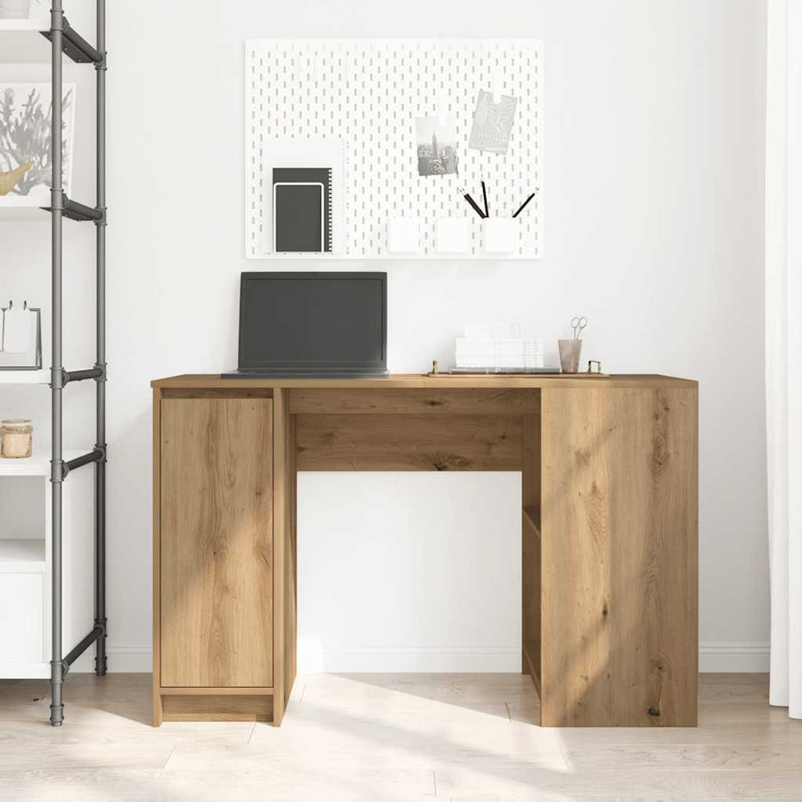 Bureau 120x42x76 cm spaanplaat ambachtelijk eikenkleurig