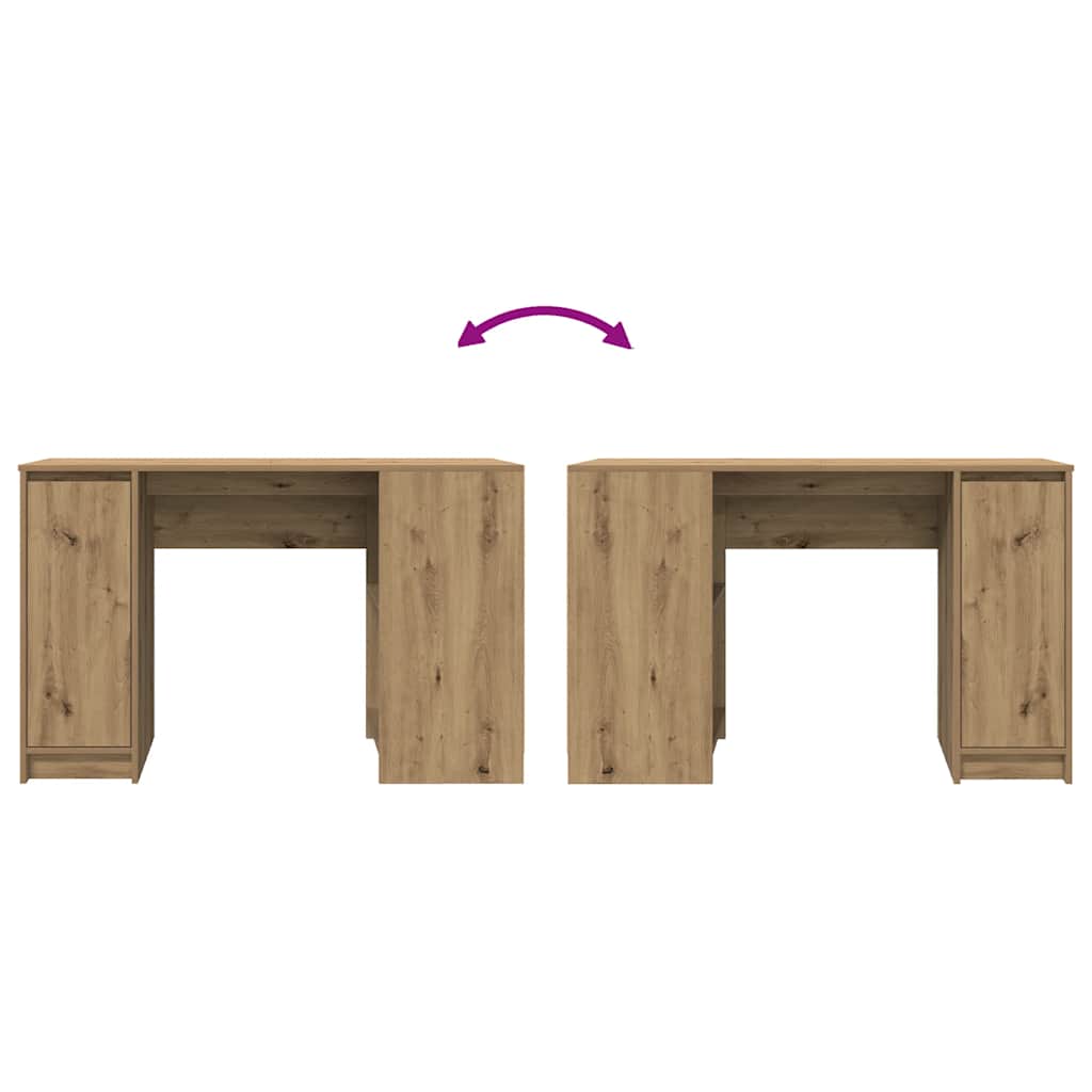 Bureau 120x42x76 cm spaanplaat ambachtelijk eikenkleurig