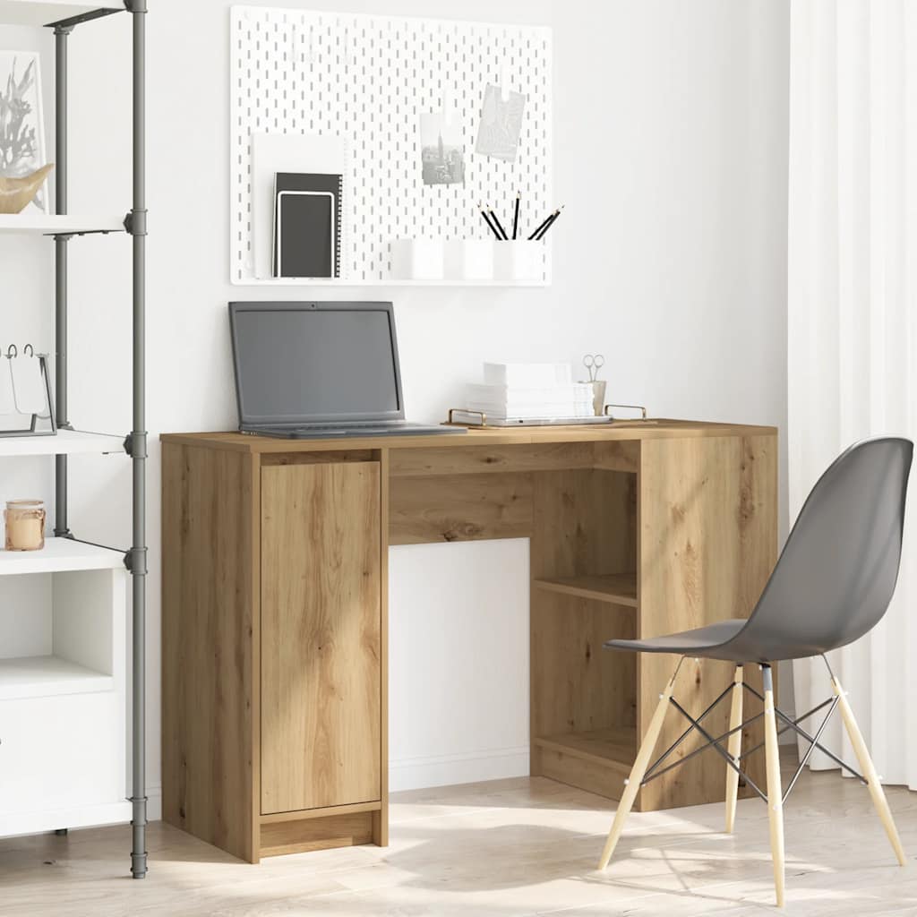 Bureau 120x42x76 cm spaanplaat ambachtelijk eikenkleurig