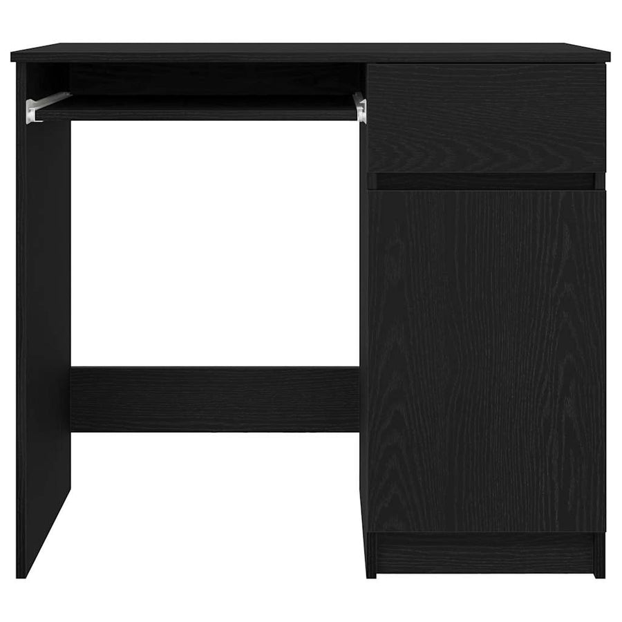 Bureau 86x49x76 cm spaanplaat zwart eikenkleurig