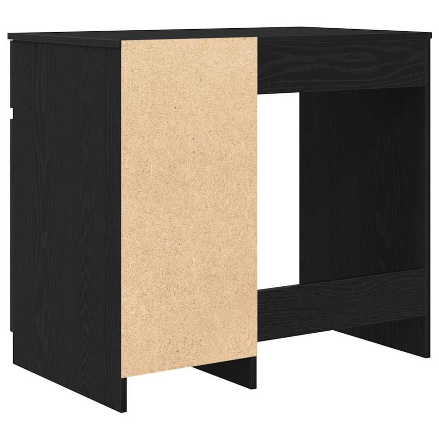 Bureau 86x49x76 cm spaanplaat zwart eikenkleurig