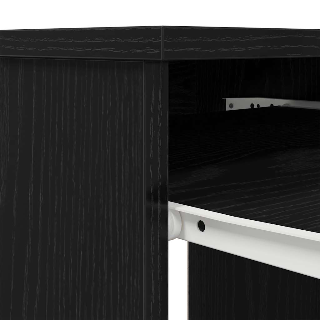 Bureau 86x49x76 cm spaanplaat zwart eikenkleurig