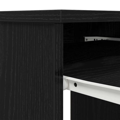 Bureau 86x49x76 cm spaanplaat zwart eikenkleurig