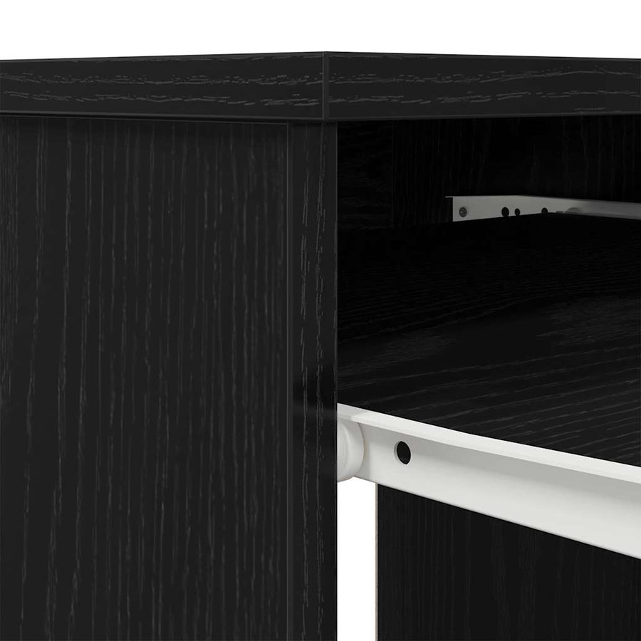 Bureau 86x49x76 cm spaanplaat zwart eikenkleurig