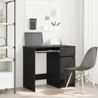 Bureau 86x49x76 cm spaanplaat zwart eiken