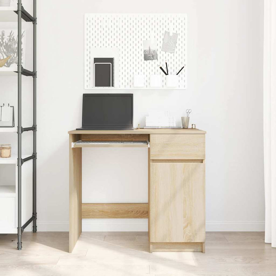 Bureau 86x49x76 cm spaanplaat sonoma eikenkleurig