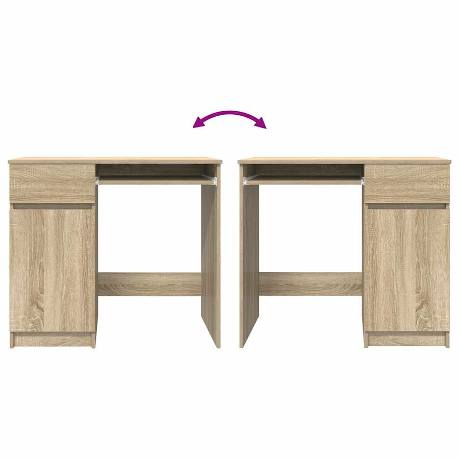 Bureau 86x49x76 cm spaanplaat sonoma eikenkleurig