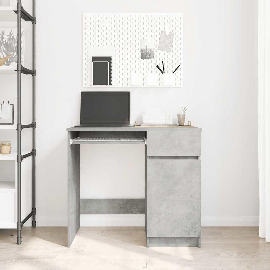 Bureau 86x49x76 cm spaanplaat betongrijs