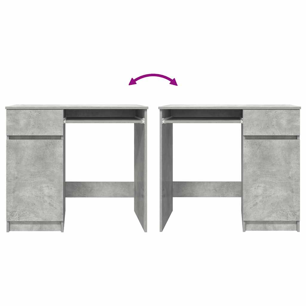 Bureau 86x49x76 cm spaanplaat betongrijs