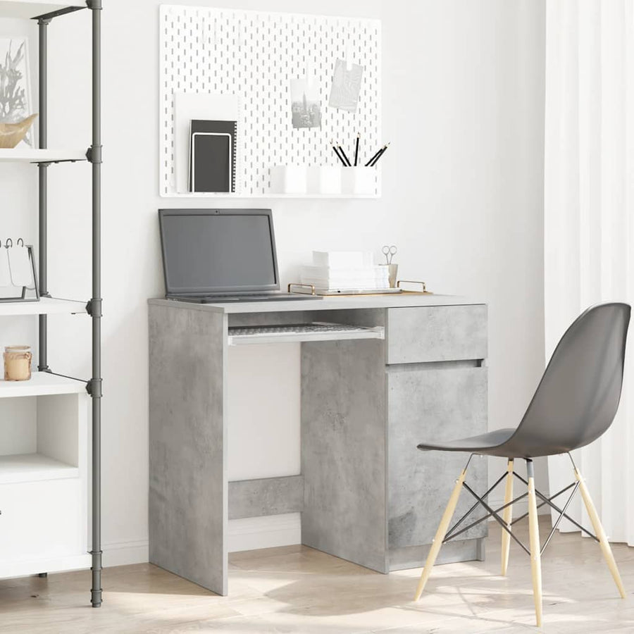 Bureau 86x49x76 cm spaanplaat betongrijs